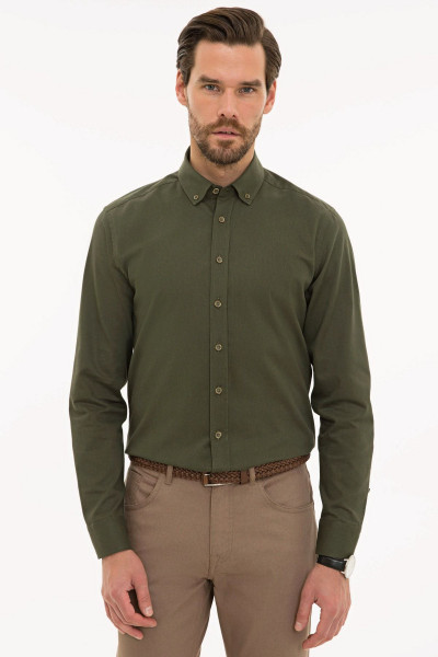 Yeşil Slim Fit Gömlek