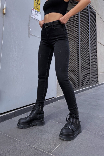 Pinke Antrasit Tırnaklı Solmayan Skinny Jeans Toparlayıcı Kot Pantolon Dar Paça Pinke Antrasit Tırnaklı Solmayan Skinny Jeans Toparlayıcı Kot Pantolon Dar Paça