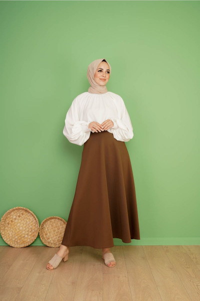 Puf Scuba Kahve Etek Puf Scuba Kahve Etek