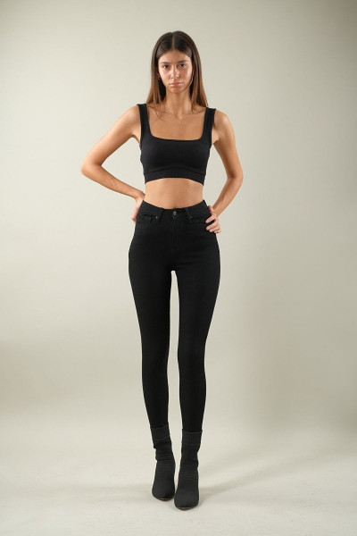Nabayuna Siyah Yüksek Bel Toparlayıcı Skinny Dar Paça Solmaz Jeans Pantolon Nabayuna Siyah Yüksek Bel Toparlayıcı Skinny Dar Paça Solmaz Jeans Pantolon