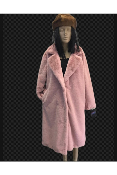 Pembe ( Gül Kurusu )peluş Rex Kürk Manto Pembe ( Gül Kurusu )peluş Rex Kürk Manto