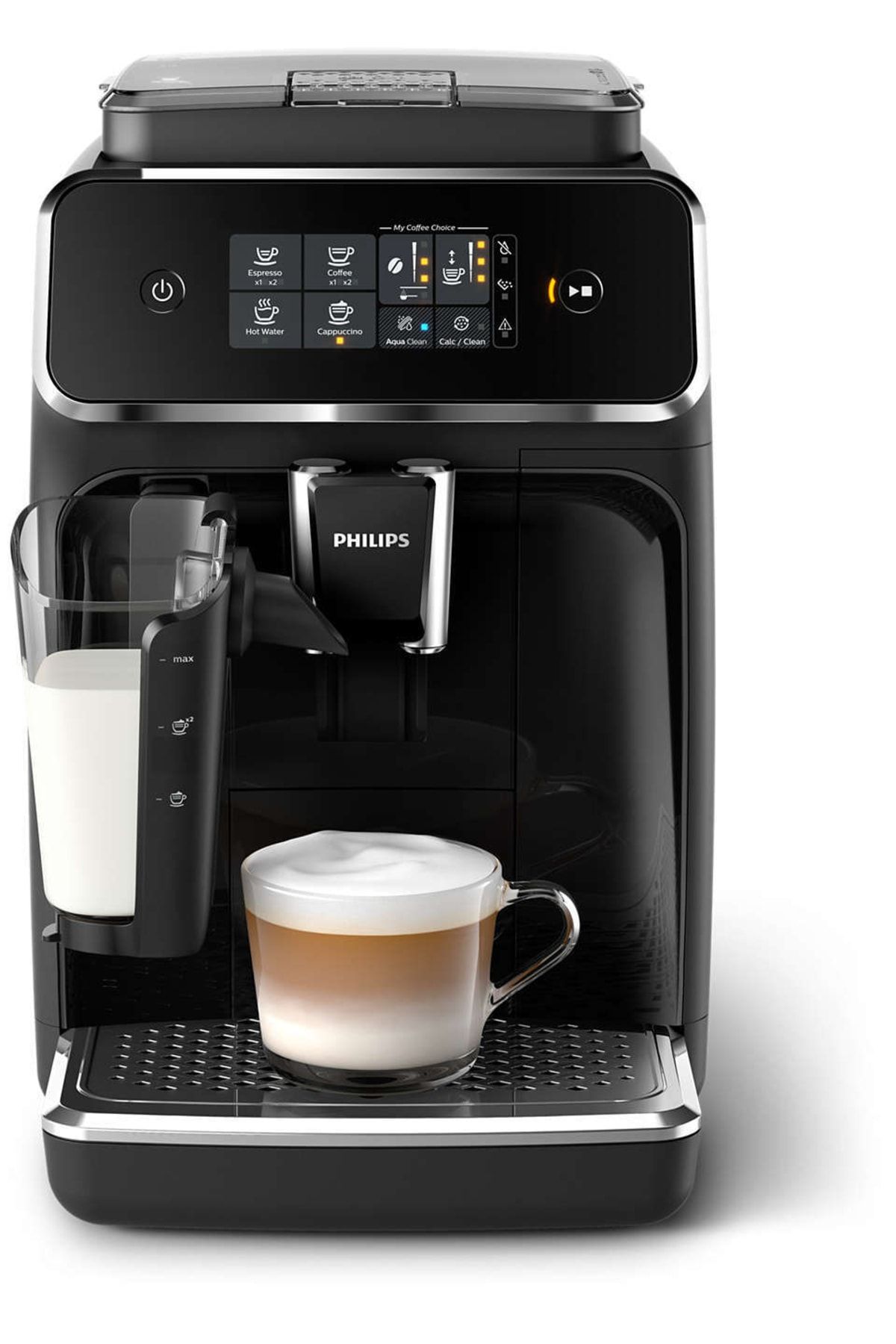 Premium Series Öğütücülü Otomatik Cappuccino Espresso Makinesi, Siyah Premium Series Öğütücülü Otomatik Cappuccino Espresso Makinesi, Siyah