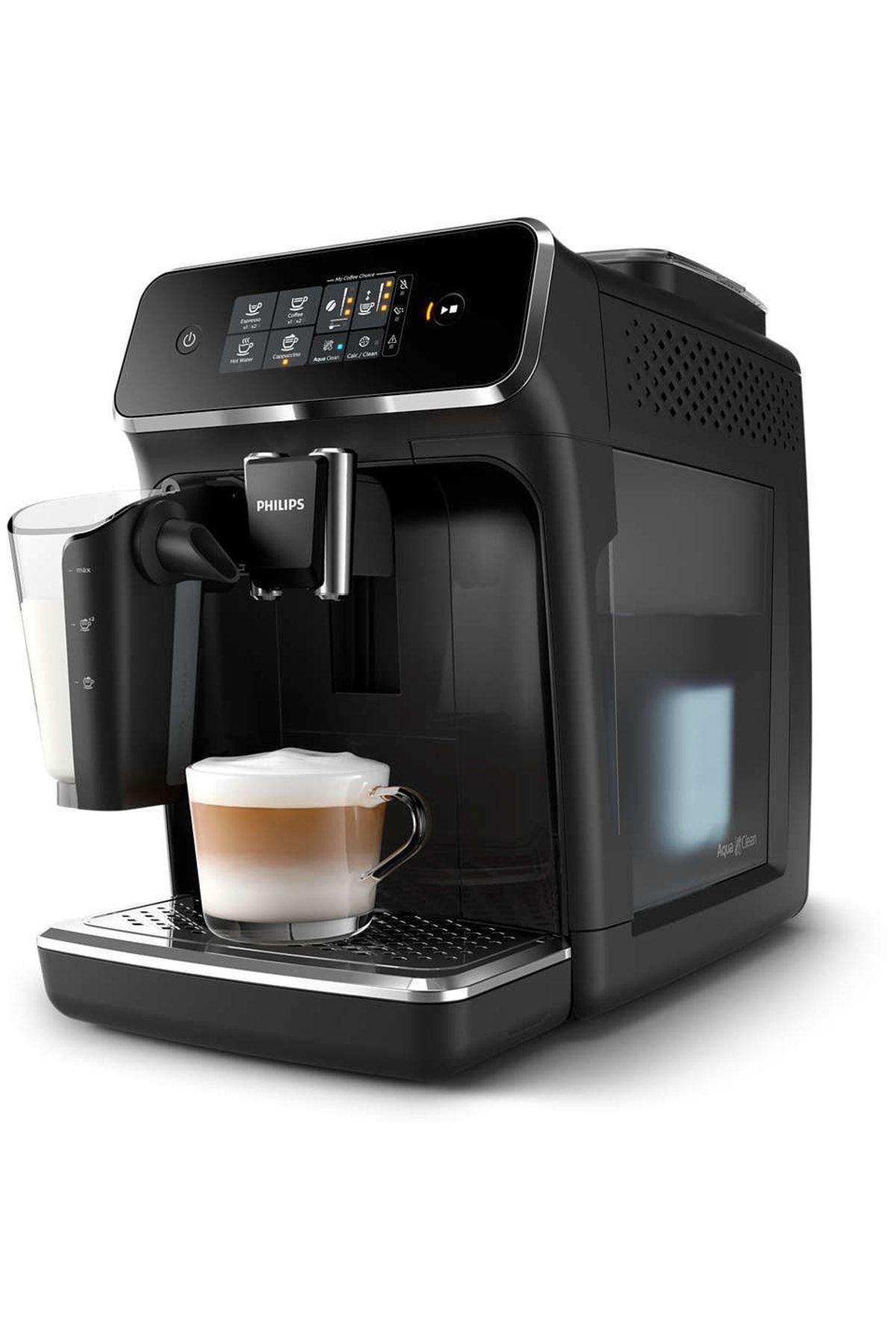 Premium Series Öğütücülü Otomatik Cappuccino Espresso Makinesi, Siyah Premium Series Öğütücülü Otomatik Cappuccino Espresso Makinesi, Siyah