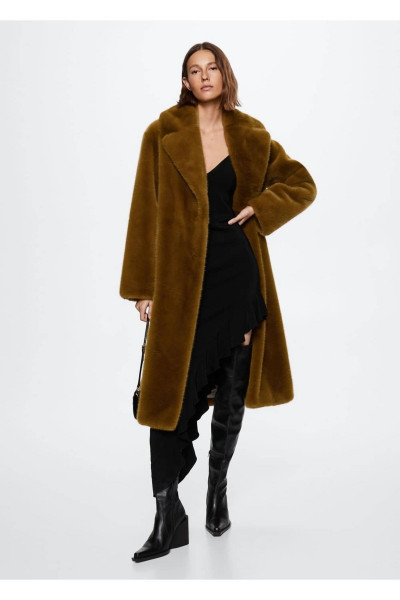 Kürklü Oversize Palto Kürklü Oversize Palto