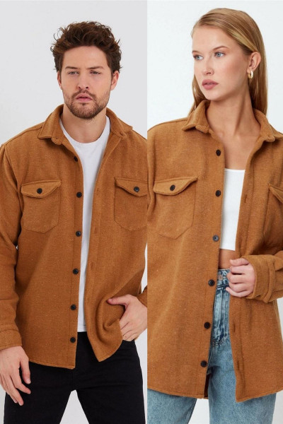 Unisex Hardal Cep Kapaklı Oduncu Gömlek-tekli Fiyat Unisex Hardal Cep Kapaklı Oduncu Gömlek-tekli Fiyat