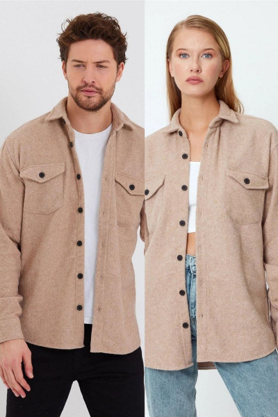 Unisex Vizon Cep Kapaklı Oduncu Gömlek - Tekli Fiyat Unisex Vizon Cep Kapaklı Oduncu Gömlek - Tekli Fiyat