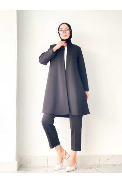Tesettür Scuba Ceketli Pantolonlu Takım Tesettür Scuba Ceketli Pantolonlu Takım