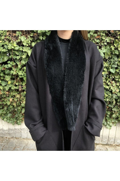 Siyah Kaşe Kışlık Palto Ay Evreleri Moon Lunar Dolunay Mont Siyah Kaşe Kışlık Palto Ay Evreleri Moon Lunar Dolunay Mont