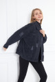 Oversize Yıpratma Detaylı Kot Ceket Oversize Yıpratma Detaylı Kot Ceket