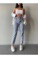 Maria Kadın Açık Mavi Asit Kar Yıkama Süper Yüksek Bel Comfort Likralı Mom Kot Pantalon Jeans Maria Kadın Açık Mavi Asit Kar Yıkama Süper Yüksek Bel Comfort Likralı Mom Kot Pantalon Jeans