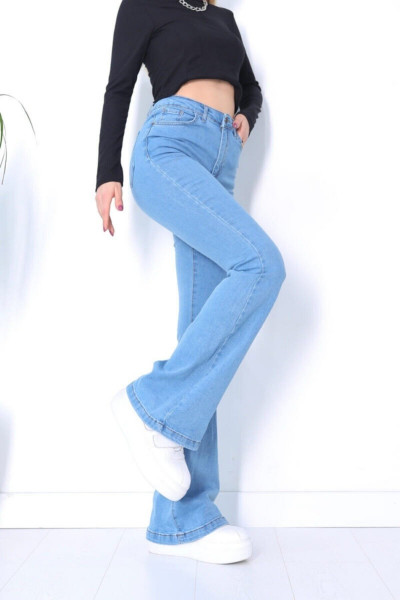 Lina Tall Flare Açık Mavi Ispanyol Jean Kot Pantolon Lina Tall Flare Açık Mavi Ispanyol Jean Kot Pantolon