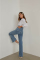 Serenay 90's Mavi Kar Yıkama Likralı Süper Yüksek Bel Salaş Jeans Palazzo Pantolon Serenay 90's Mavi Kar Yıkama Likralı Süper Yüksek Bel Salaş Jeans Palazzo Pantolon