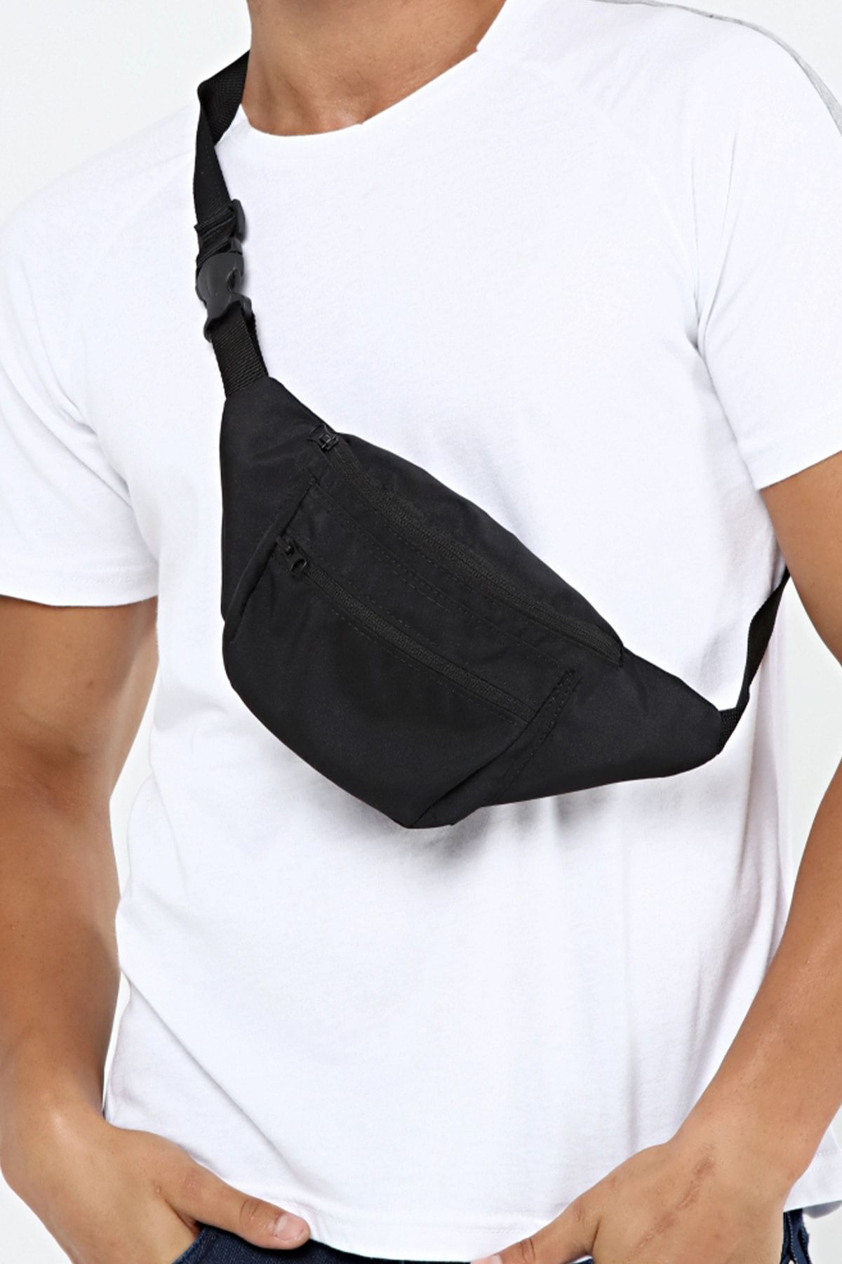 Su Geçirmez Kumaş Özellikli Askılı Çapraz Siyah Unisex Omuz Ve Bel Çantası Su Geçirmez Kumaş Özellikli Askılı Çapraz Siyah Unisex Omuz Ve Bel Çantası