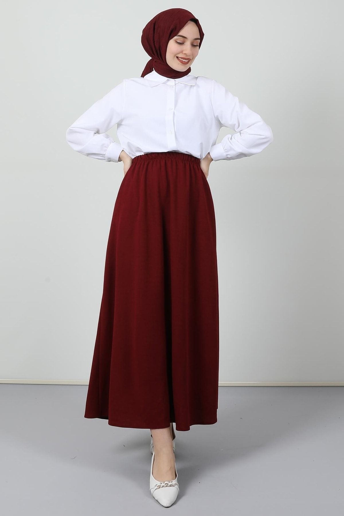 Kloş Etek Bordo