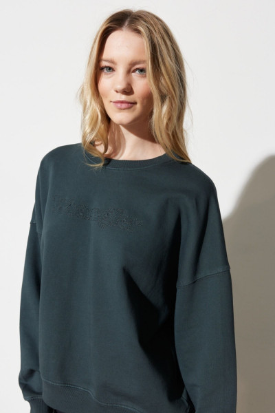 Loose Fit Rahat Kesim %100 Pamuk Bisiklet Yaka Siyah Sweatshirt Loose Fit Rahat Kesim %100 Pamuk Bisiklet Yaka Siyah Sweatshirt