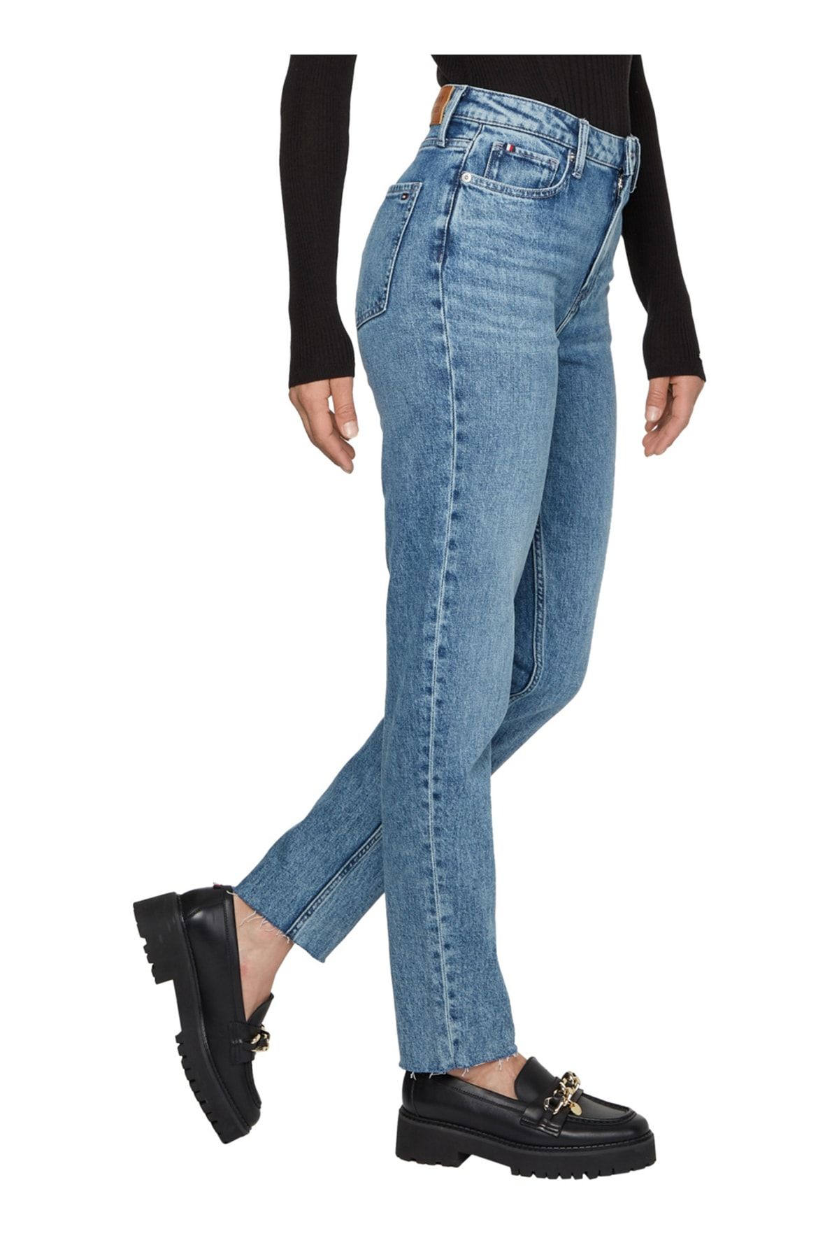 Yüksek Bel Dar Paça Slim Fit Indigo Kadın Denim Pantolon Ww0ww371561a4 Yüksek Bel Dar Paça Slim Fit Indigo Kadın Denim Pantolon Ww0ww371561a4