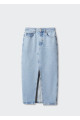 Yırtmaçlı Denim Etek Yırtmaçlı Denim Etek