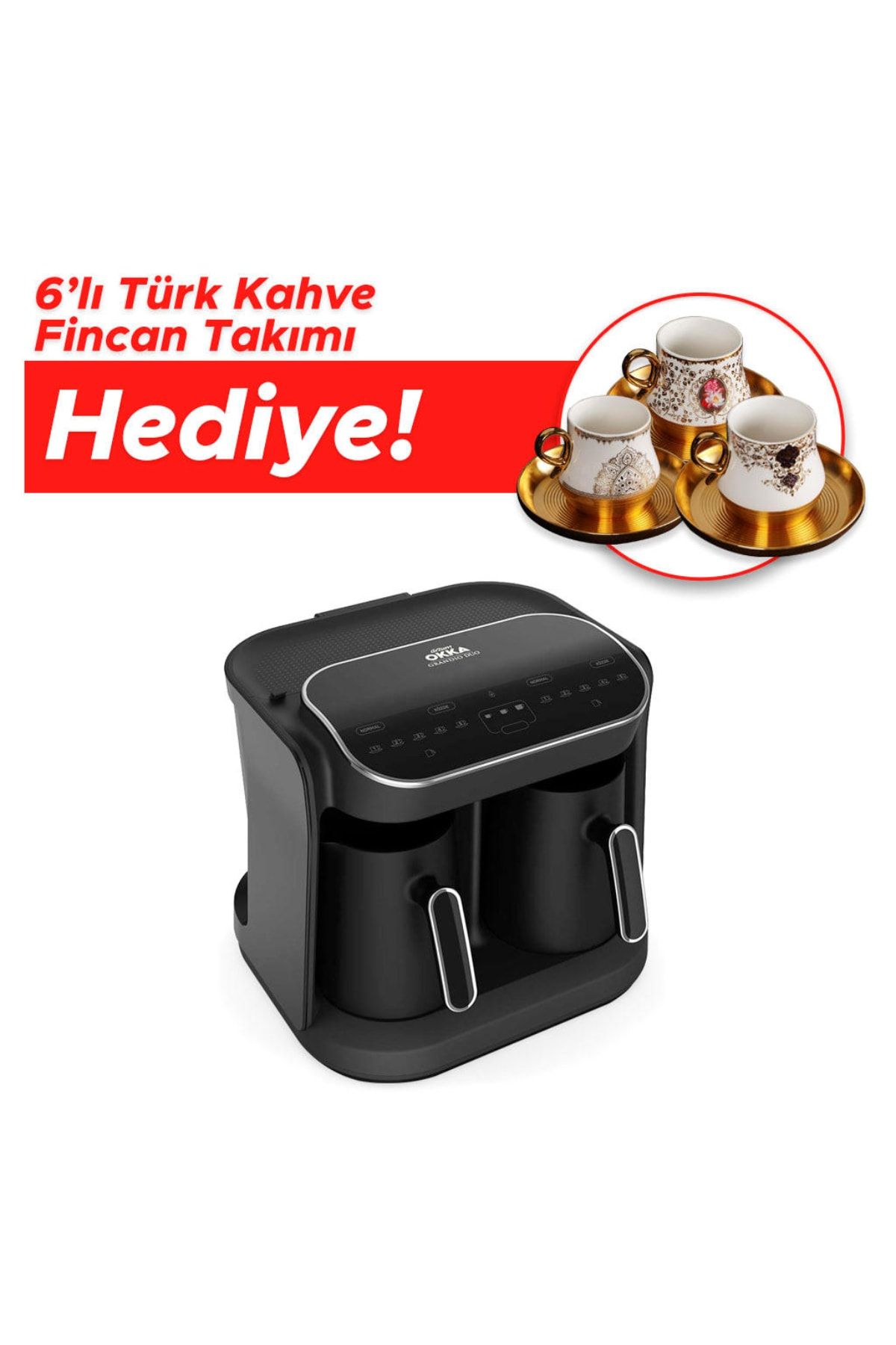 Ok007-k Okka Grandio Duo Türk Kahvesi Makinesi - Krom Ok007-k Okka Grandio Duo Türk Kahvesi Makinesi - Krom