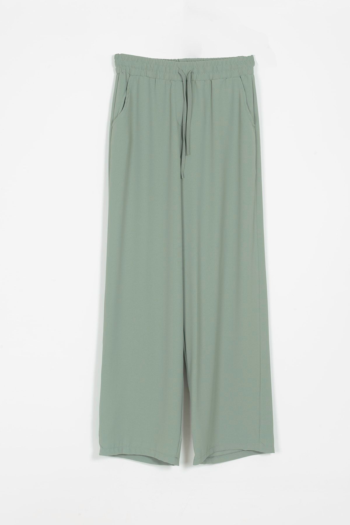 Krep Uzun Tunik-pantalon Takım Çağla 8110 Krep Uzun Tunik-pantalon Takım Çağla 8110