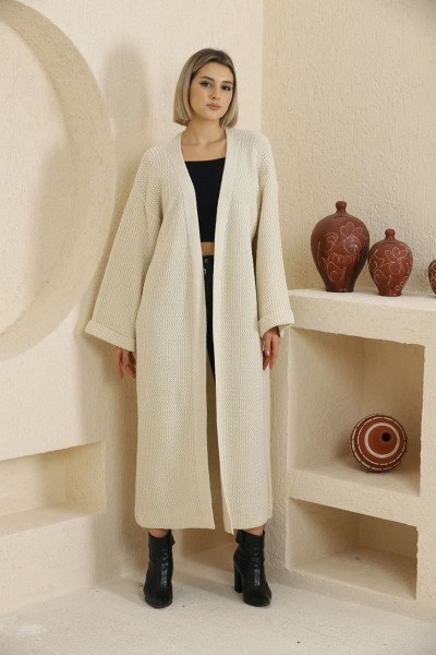 Oversize Örme Uzun Triko Hırka Oversize Örme Uzun Triko Hırka