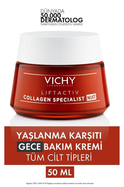 Yaşlanma Ve Kırışıklık Karşıtı Liftactiv Collagen Specialist Night Gece Kremi 50 Ml. Yaşlanma Ve Kırışıklık Karşıtı Liftactiv Collagen Specialist Night Gece Kremi 50 Ml.