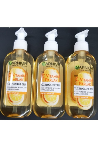 C Vitamini Parlak Yüz Temizleme Jeli 200 Ml*3 Adet C Vitamini Parlak Yüz Temizleme Jeli 200 Ml*3 Adet