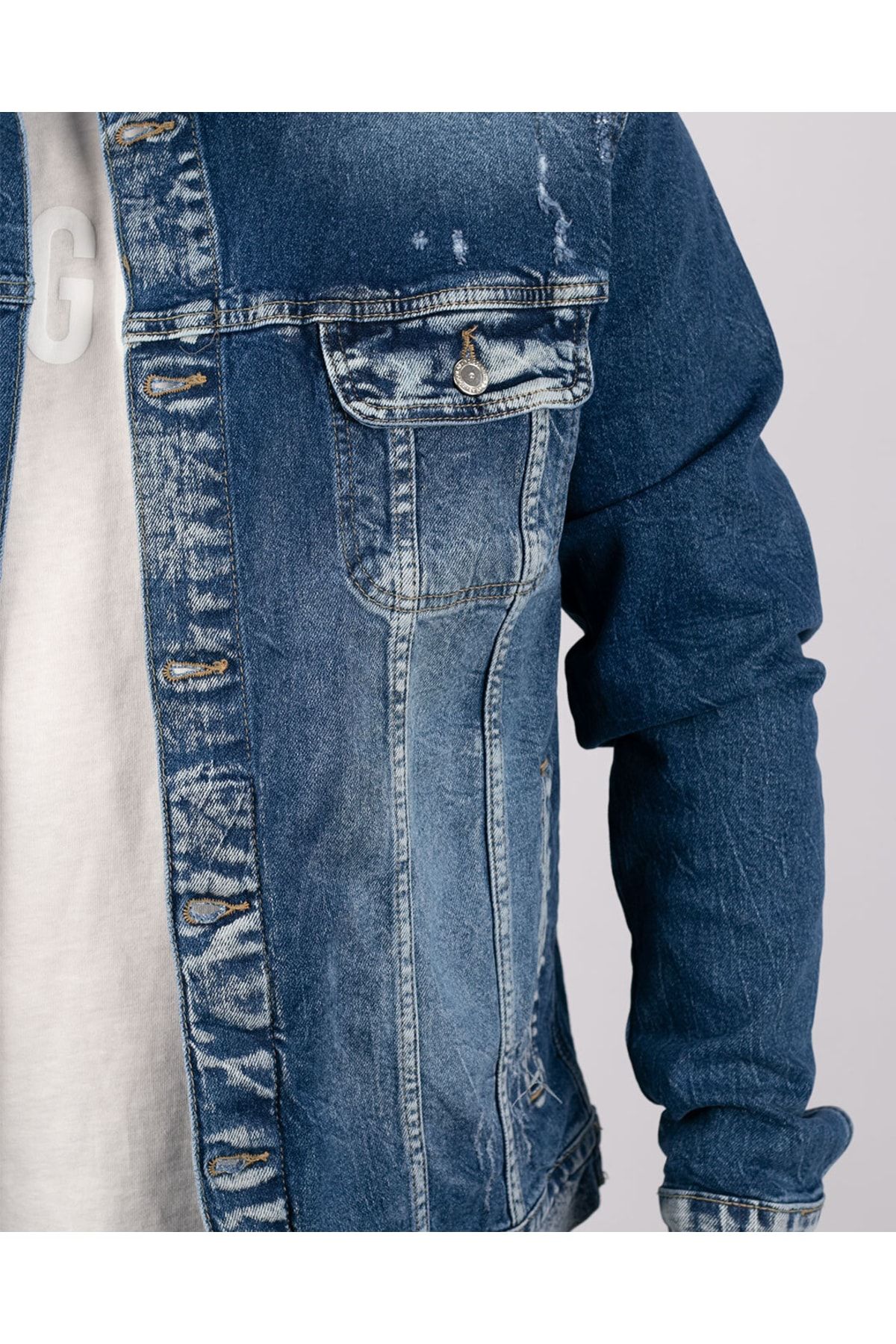 Unisex Denim Ceket Unisex Denim Ceket