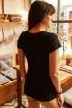 Kadın Siyah Çıtçıtlı Kaşkorse T-Shirt BLZ-19000171 Kadın Siyah Çıtçıtlı Kaşkorse T-Shirt BLZ-19000171