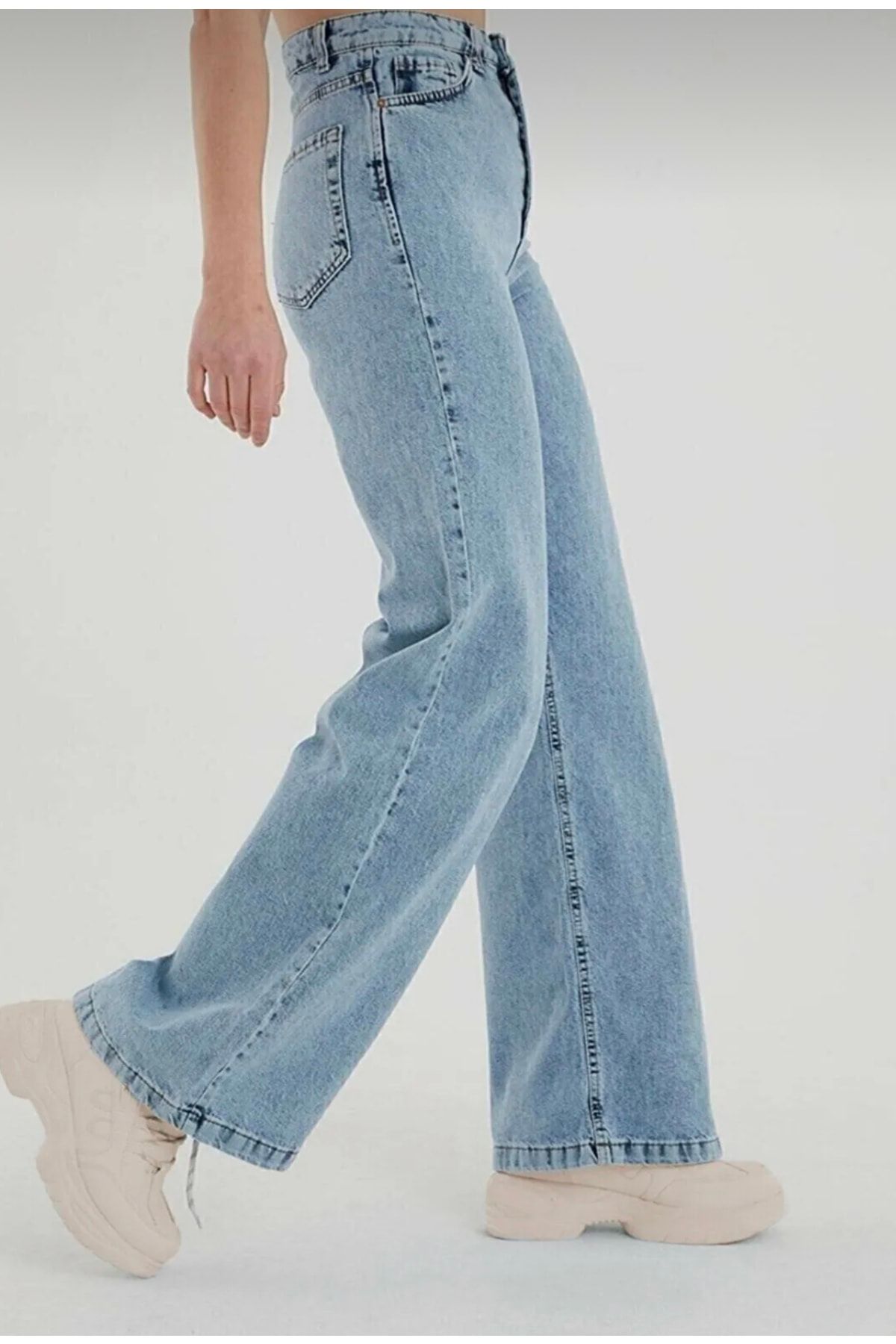 Mavi Palazzo Yüksek Bel Flare Jeans Mavi Palazzo Yüksek Bel Flare Jeans