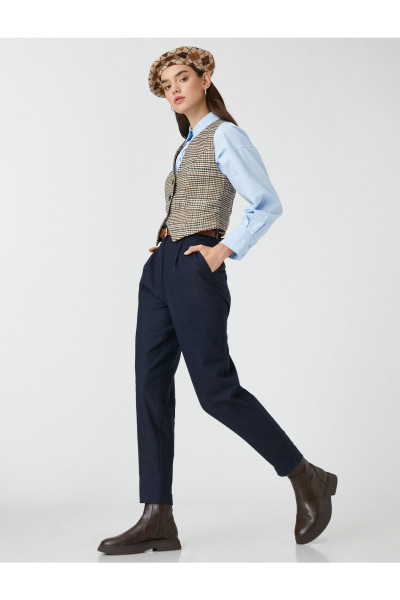 Kemerli Cepli Havuç Pantolon Kemerli Cepli Havuç Pantolon