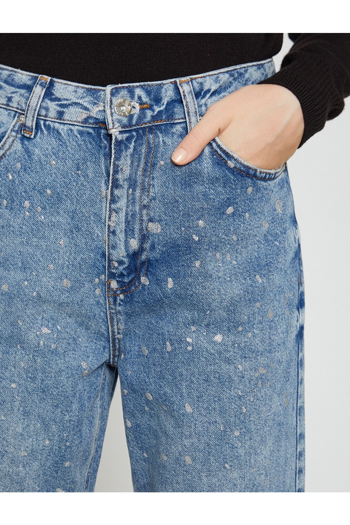 Yüksek Bel Kot Pantolon Düz Paça - Nora Jean Yüksek Bel Kot Pantolon Düz Paça - Nora Jean