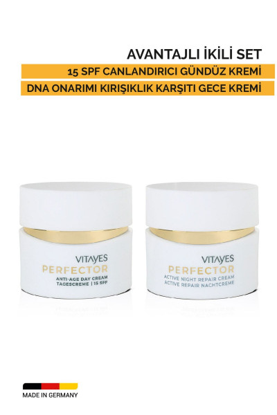 Avantajlı Ikili Set 15 Spf'li Canlandırıcı Gündüz Kremi & Dna Onarımı Kırışıklık Karşıtı Gece Kremi. Avantajlı Ikili Set 15 Spf'li Canlandırıcı Gündüz Kremi & Dna Onarımı Kırışıklık Karşıtı Gece Kremi.