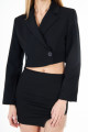 Kruvaze Crop Blazer Ceket Kruvaze Crop Blazer Ceket