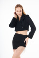 Kruvaze Crop Blazer Ceket Kruvaze Crop Blazer Ceket