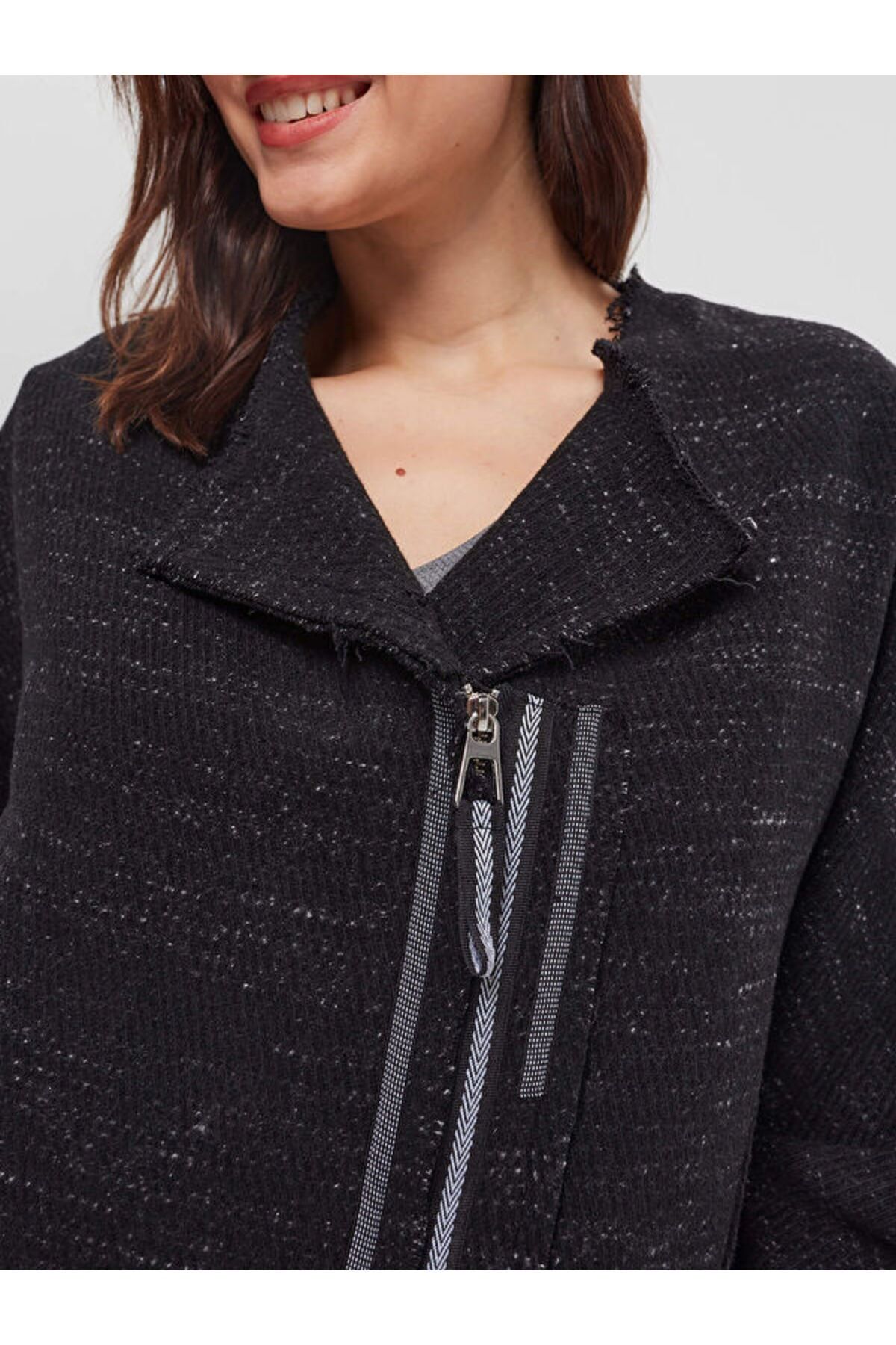 Şerit Detaylı Casual Form Tüvit Ceket 65181