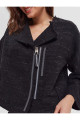 Şerit Detaylı Casual Form Tüvit Ceket 65181