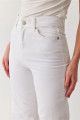 Yüksek Bel Wide Leg Beyaz Palazzo Pantolon Bol Paça Jeans