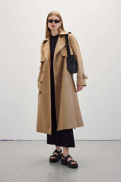 Kruvaze Klasik Trençkot Camel Kruvaze Klasik Trençkot Camel