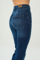 Koyu Mavi Yüksek Bel Paçası Kesikli Flare Jean Pantolon C 4528-030 Koyu Mavi Yüksek Bel Paçası Kesikli Flare Jean Pantolon C 4528-030