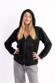Unisex Kapüşonlu Polar Welsoft Peluş Siyah Ceket Unisex Kapüşonlu Polar Welsoft Peluş Siyah Ceket