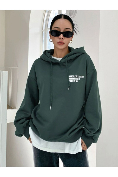 Nefti Unisex Dream Effect Baskılı Kapüşonlu Sweatshirt Nefti Unisex Dream Effect Baskılı Kapüşonlu Sweatshirt