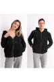 Unisex Kapüşonlu Polar Welsoft Peluş Siyah Ceket Unisex Kapüşonlu Polar Welsoft Peluş Siyah Ceket