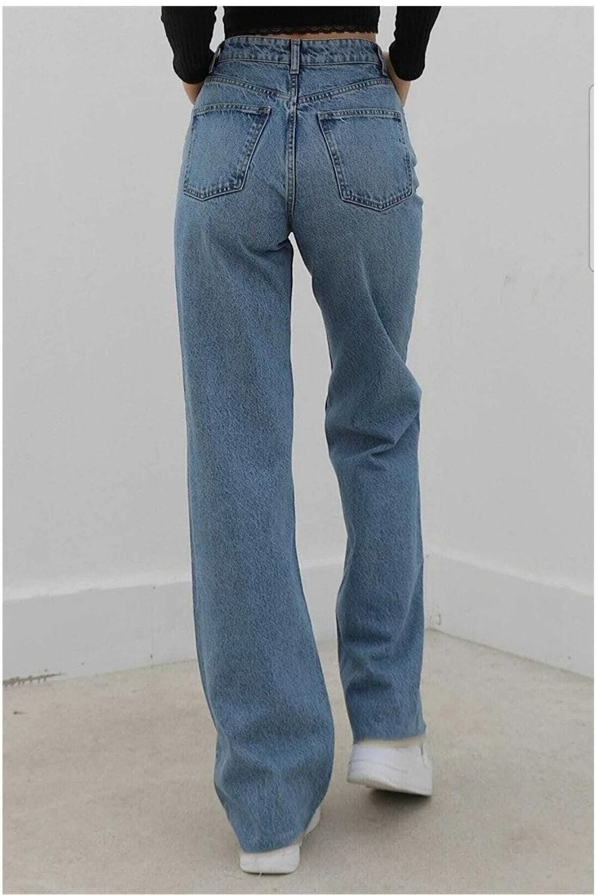 Ramrod Orta Mavi Kar Yıkama Palazzo Jean Wideleg Solmaz Kadın Yüksek bel Bol Paça Kot Pantolon Ramrod Orta Mavi Kar Yıkama Palazzo Jean Wideleg Solmaz Kadın Yüksek bel Bol Paça Kot Pantolon