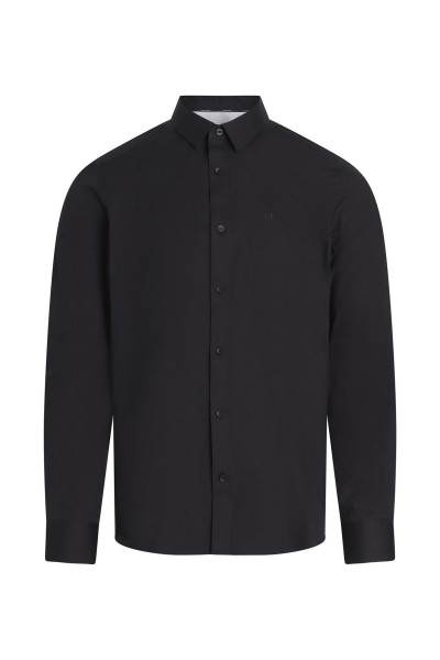 Slim Fit Düğmeli Yaka Siyah Erkek Gömlek K10K110856BEH