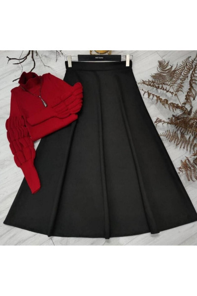 Kışlık Süet Kloş Mevlana Etek