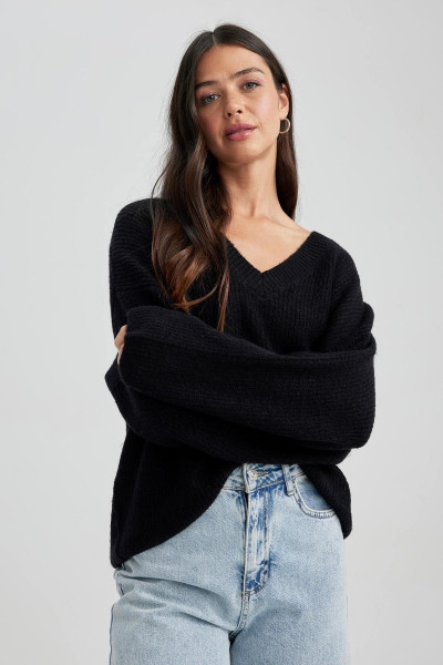 Oversize Fit V Yaka Kazak A3890ax23wn Oversize Fit V Yaka Kazak A3890ax23wn