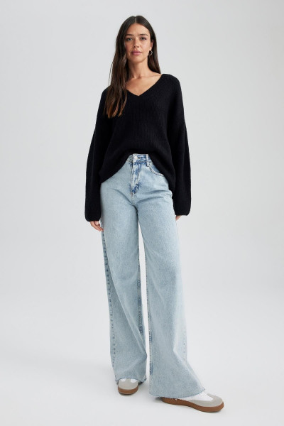 Oversize Fit V Yaka Kazak A3890ax23wn Oversize Fit V Yaka Kazak A3890ax23wn