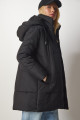 Kadın Siyah Kapüşonlu Oversize Şişme Mont DD01245 Kadın Siyah Kapüşonlu Oversize Şişme Mont DD01245