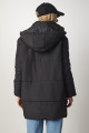 Kadın Siyah Kapüşonlu Oversize Şişme Mont DD01245 Kadın Siyah Kapüşonlu Oversize Şişme Mont DD01245