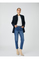 Yüksek Bel Boru Paça Dar İndigo Kadın Denim Pantolon 4WAL40039MD Yüksek Bel Boru Paça Dar İndigo Kadın Denim Pantolon 4WAL40039MD